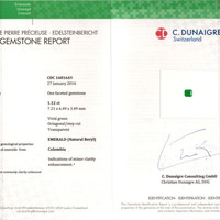1.12 Ct. Emerald from Colombia Scan Report
