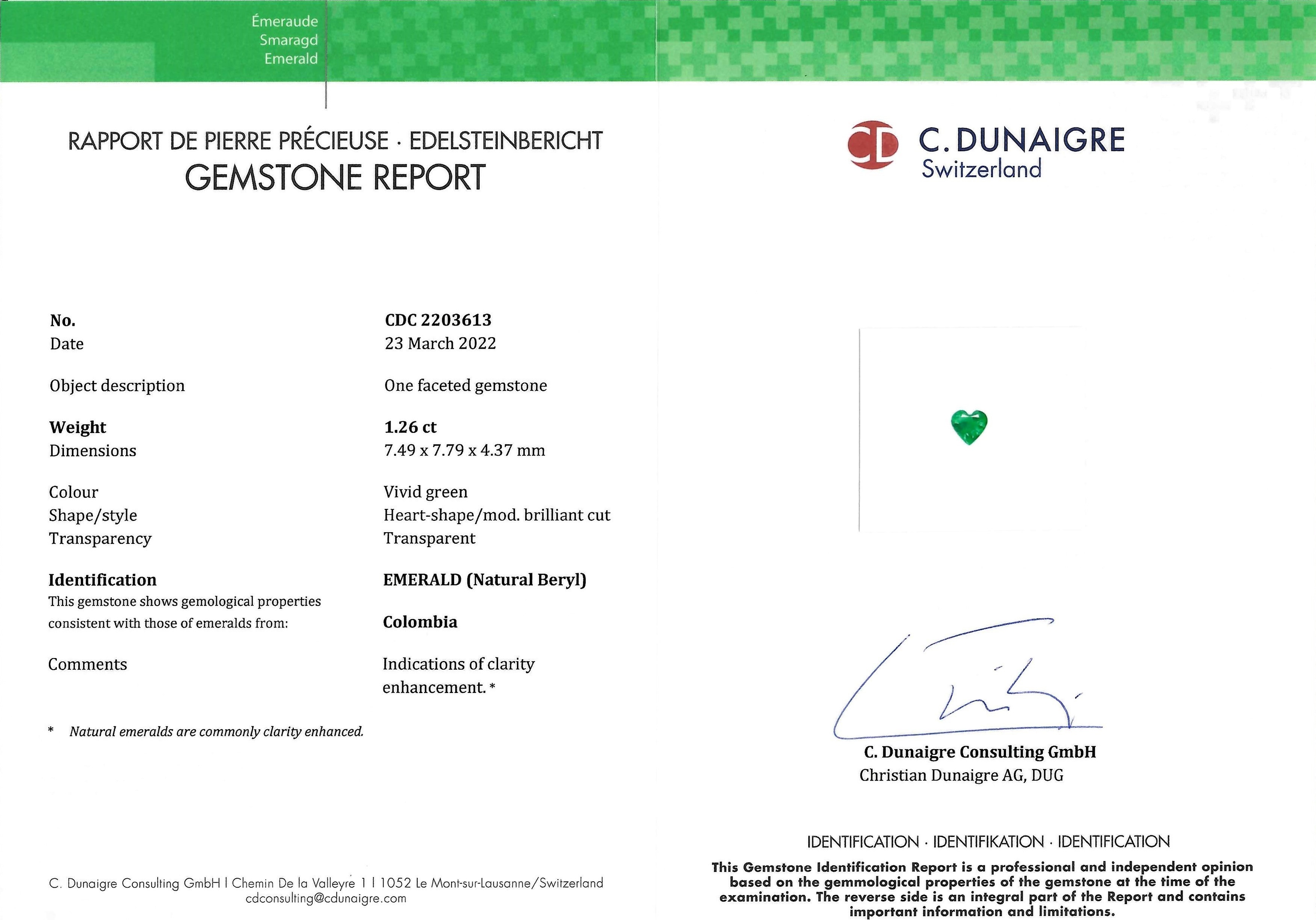 1.26 Ct. Emerald from Colombia