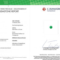 2.59 Ct. Emerald from Colombia Scan Report