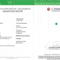 1.36 Ct. Emerald from Colombia Scan Report