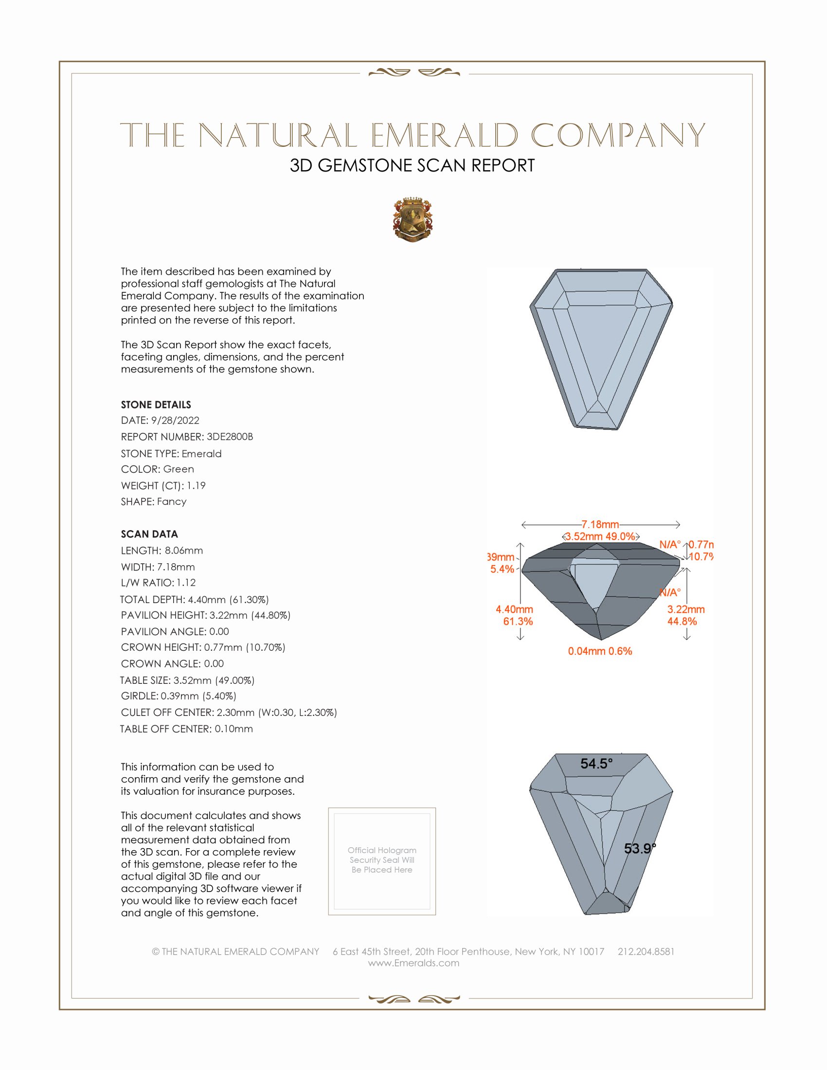 1.19 Ct. Emerald from Colombia