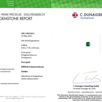 2.36 Ct. Emerald from Zambia Scan Report
