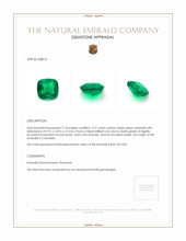 3.72 Ct. Emerald from Colombia Appraisal