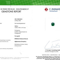 3.85 Ct. Emerald from Afghanistan Scan Report