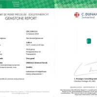 3.80 Ct. Emerald from Zambia Scan Report
