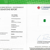 4.85 Ct. Emerald from Zambia Scan Report