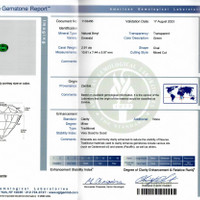 2.91 Ct. Emerald from Zambia Scan Report