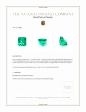 1.13 Ct. Emerald from Colombia Appraisal