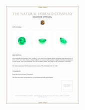 1.04 Ct. Emerald from Colombia Appraisal