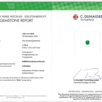1.70 Ct. Emerald from Ethiopia Scan Report