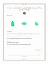 0.97 Ct. Emerald from Colombia Appraisal