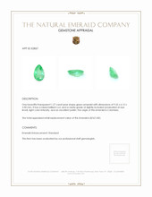 1.27 Ct. Emerald from Colombia Appraisal