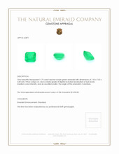 1.75 Ct. Emerald from Colombia Appraisal
