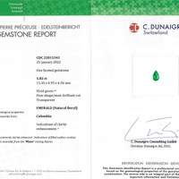 1.82 Ct. Emerald from Colombia Scan Report