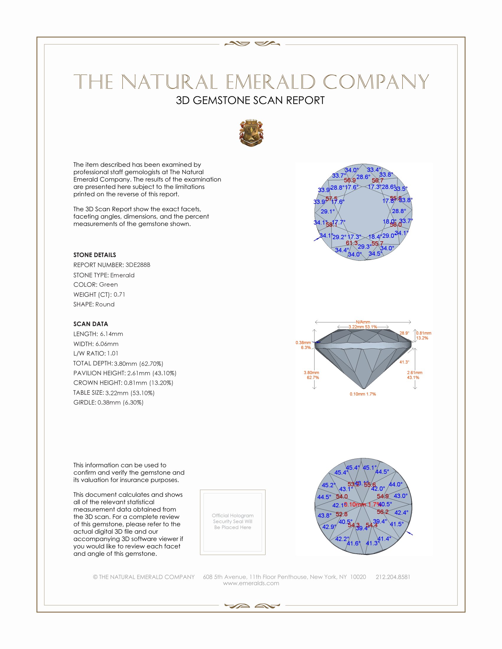 0.71 Ct. Emerald from Zambia