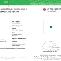 1.69 Ct. Emerald from Colombia Scan Report