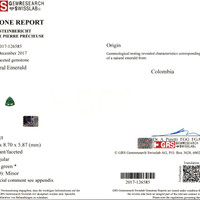 2.05 Ct. Emerald from Colombia Scan Report