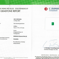 2.58 Ct. Emerald from Colombia Scan Report