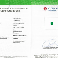 2.58 Ct. Emerald from Colombia Scan Report
