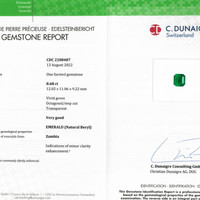 8.68 Ct. Emerald from Zambia Scan Report