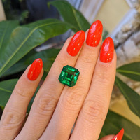 8.68 Ct. Emerald from Zambia Life Style