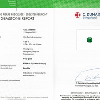 4.25 Ct. Emerald from Zambia Scan Report