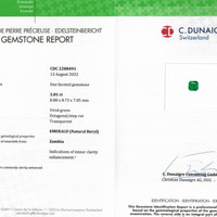 3.81 Ct. Emerald from Zambia Scan Report