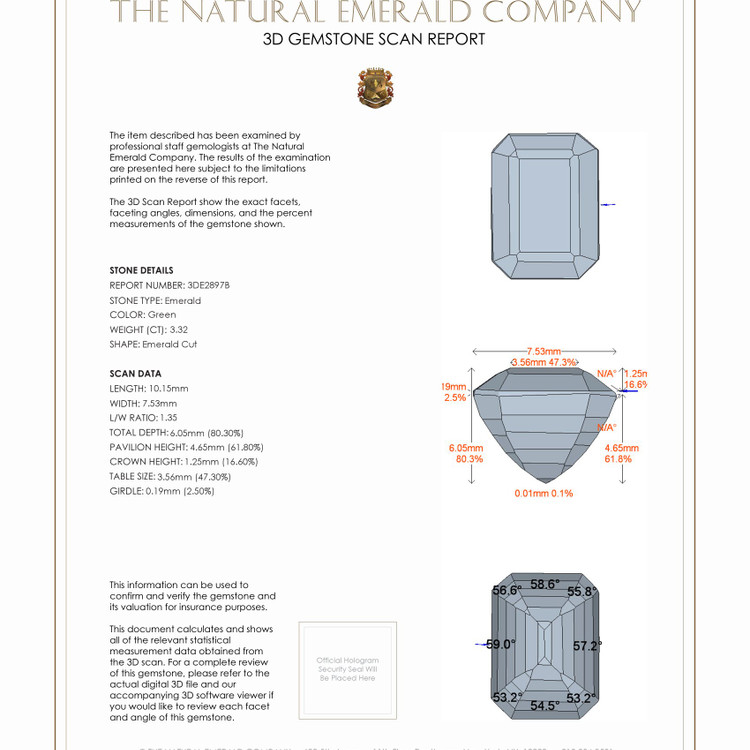 3.32 Ct. Emerald from Zambia
