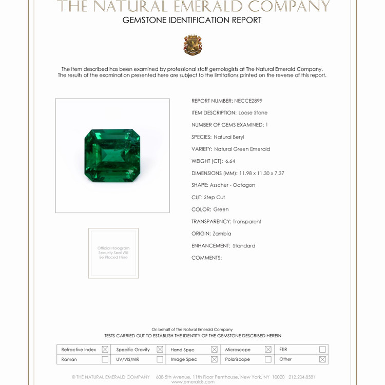 6.64 Ct. Emerald from Zambia