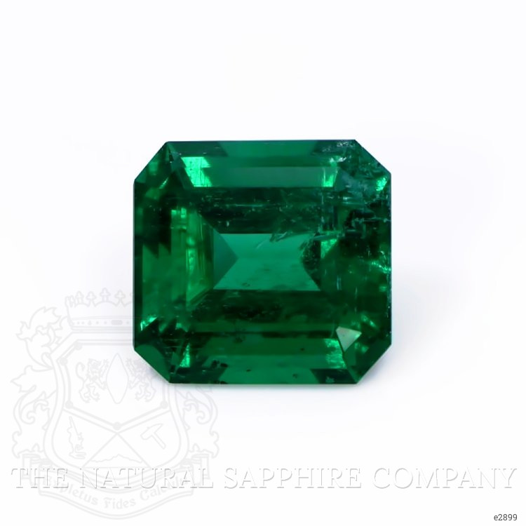 Side Stones Emerald Ring 6.64 Ct., 18K Yellow & White