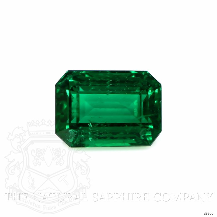 Antique Style Emerald Ring 3.16 Ct., 18K White Gold