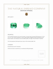 0.68 Ct. Emerald from Colombia Appraisal