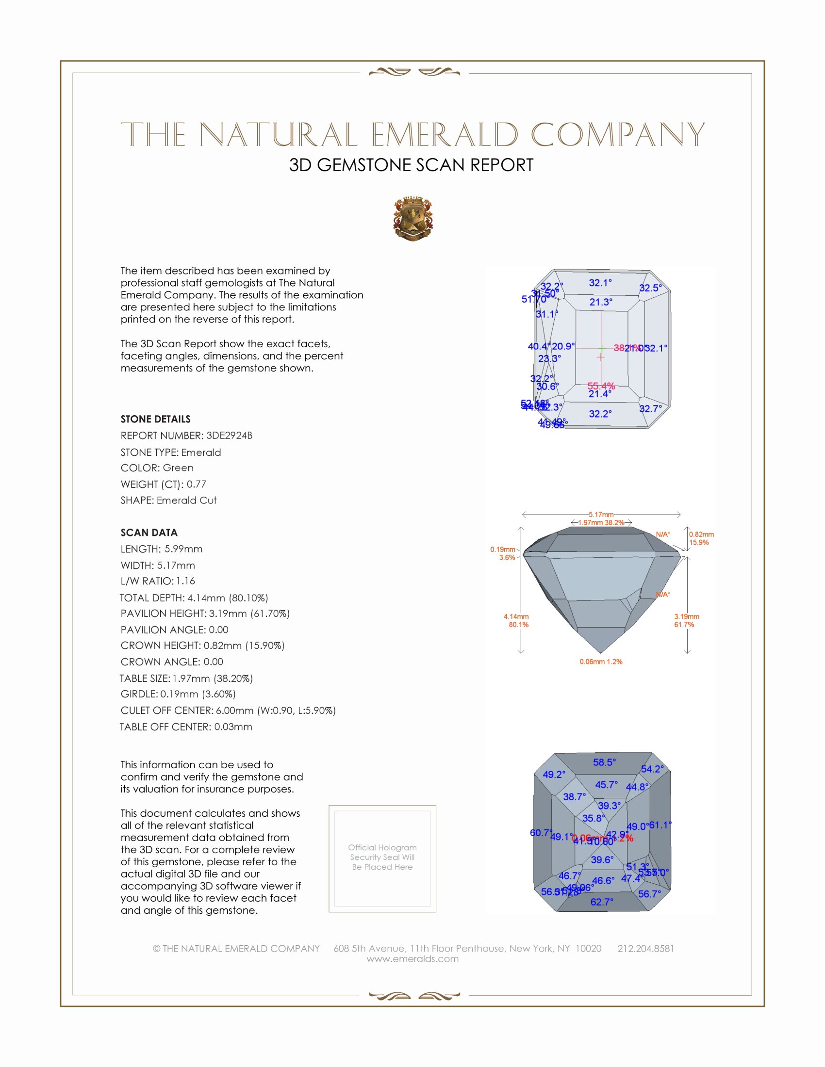 0.77 Ct. Emerald from Colombia