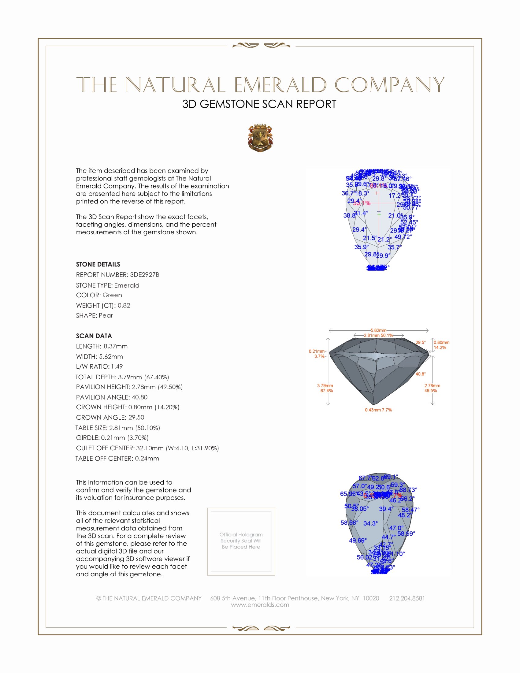 0.82 Ct. Emerald from Colombia