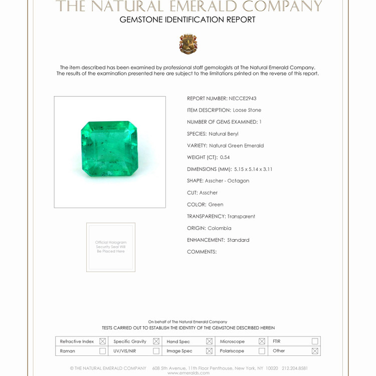 0.54 Ct. Emerald from Colombia