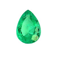 Antique Style Emerald Ring 0.56 Ct., 18K Yellow Gold Combination Stone