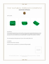 0.64 Ct. Emerald from Colombia Appraisal