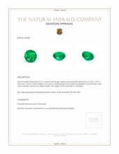 0.67 Ct. Emerald from Colombia Appraisal