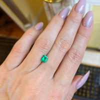 0.49 Ct. Emerald from Colombia Life Style