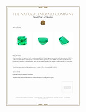 0.59 Ct. Emerald from Colombia Appraisal