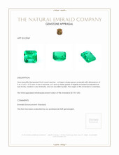 0.63 Ct. Emerald from Colombia Appraisal