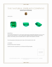 0.72 Ct. Emerald from Colombia Appraisal