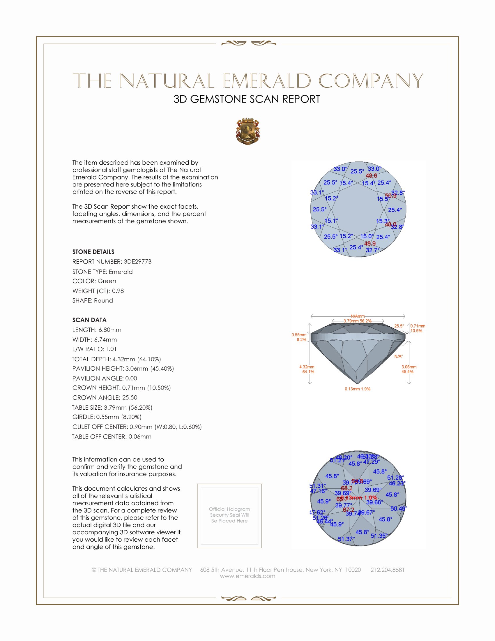 0.98 Ct. Emerald from Colombia