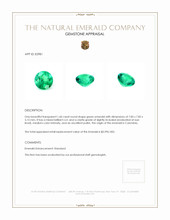 1.60 Ct. Emerald from Colombia Appraisal