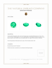 1.08 Ct. Emerald from Colombia Appraisal