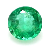 Antique Style Emerald Ring 0.64 Ct., 18K Yellow Gold Combination Stone