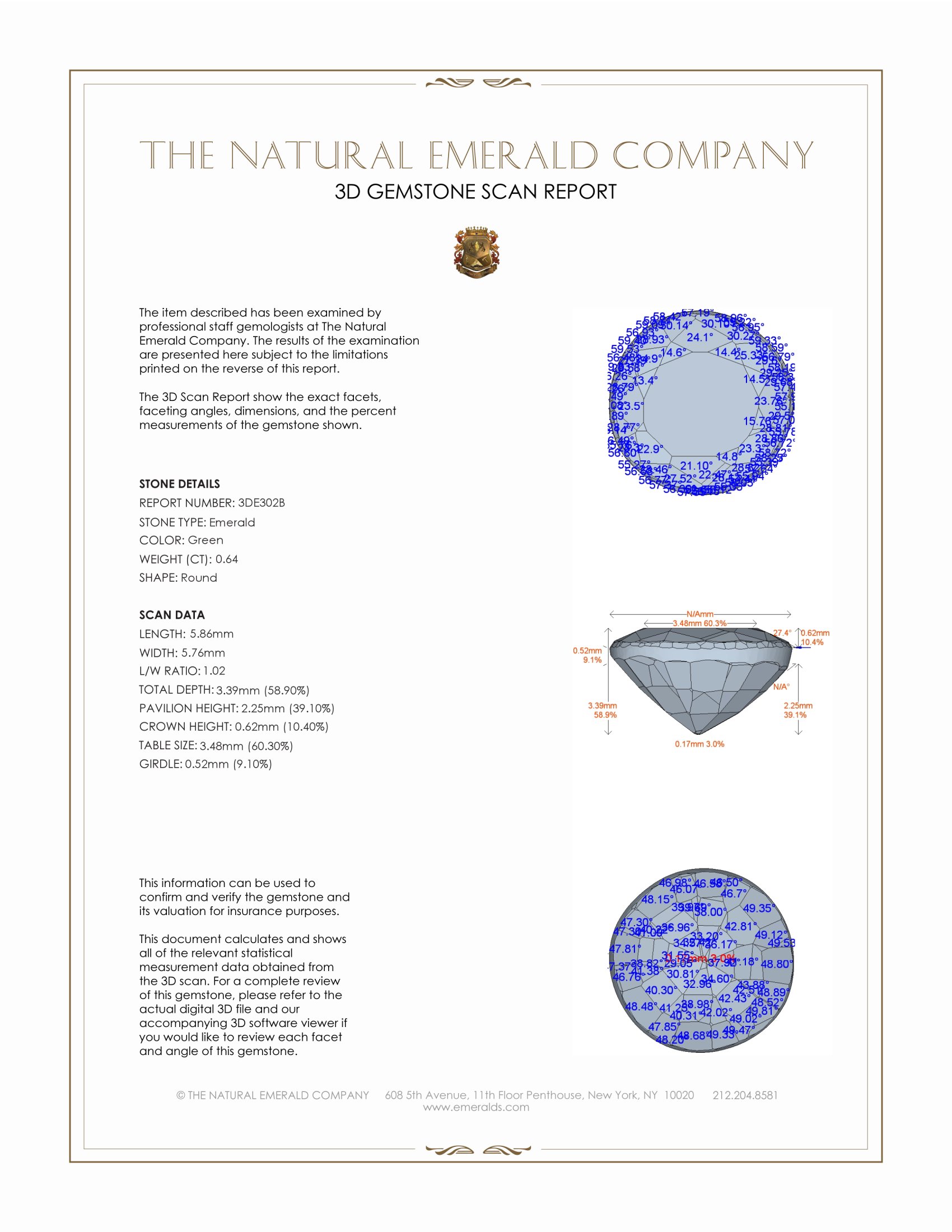 0.64 Ct. Emerald from Zambia