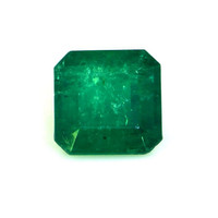 Pave Emerald Ring 1.08 Ct., Platinum 950 Combination Stone