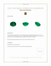 2.65 Ct. Emerald from Colombia Appraisal