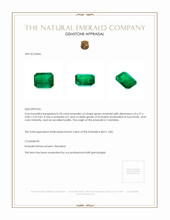 0.78 Ct. Emerald from Colombia Appraisal